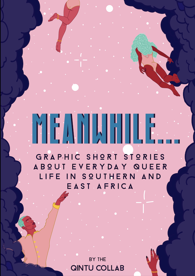 Book cover of "Meanwhile... Graphic Short Stories about Everyday Queer Life in Southern and East Africa"
