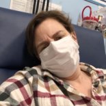 Wallace in the Emergency Room with hypoxia on her birthday in March 2020