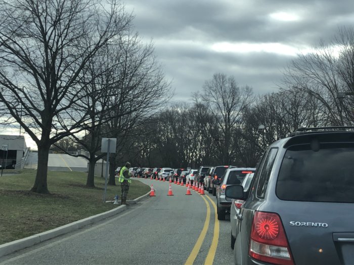 Cars waiting in line