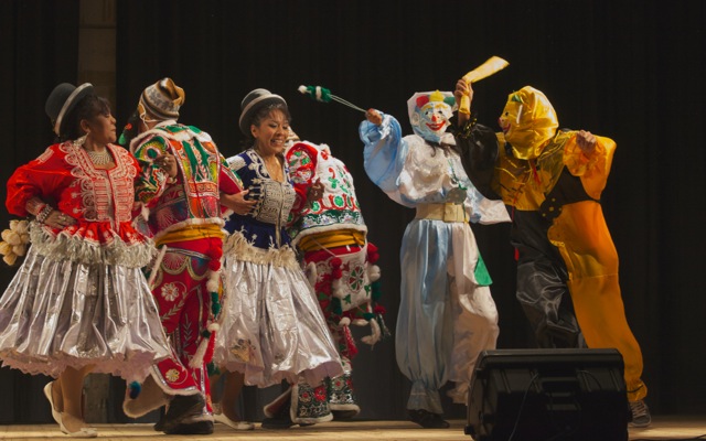 bolivian folk dancers