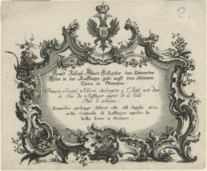 Business Card of Franz Joseph Albert. Stadtarchiv München, DE-1992-GS-A-0546.